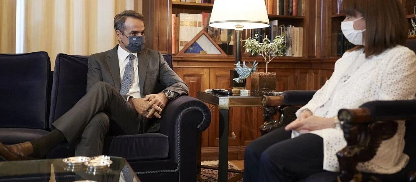 «Τετ-α-τετ» Κ.Μητσοτάκη - Κ.Σακελλαροπούλου: «Η τουρκική ηγεσία να αντιληφθεί ότι με προκλήσεις δεν οδηγείται πουθενά»